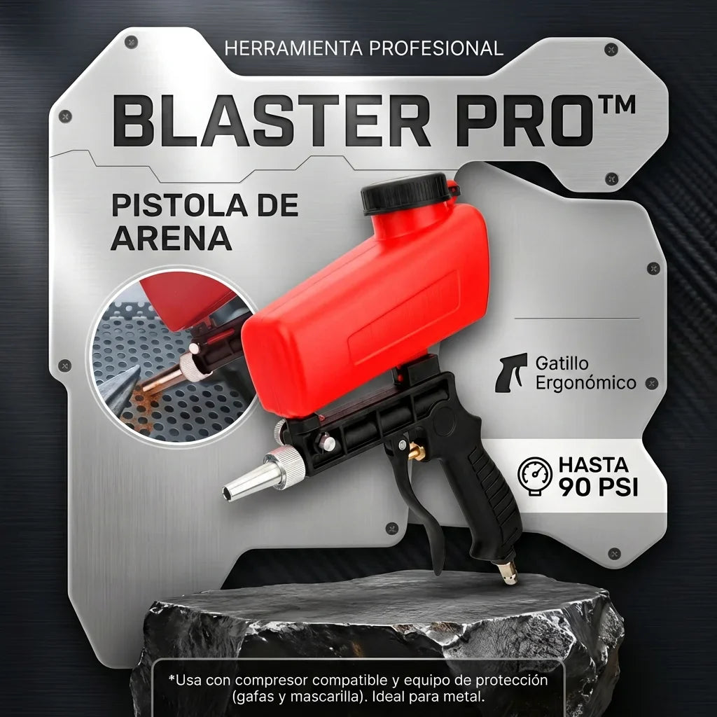 Blaster Pro™ 90PSI – Pistola de Arena Quita Óxido