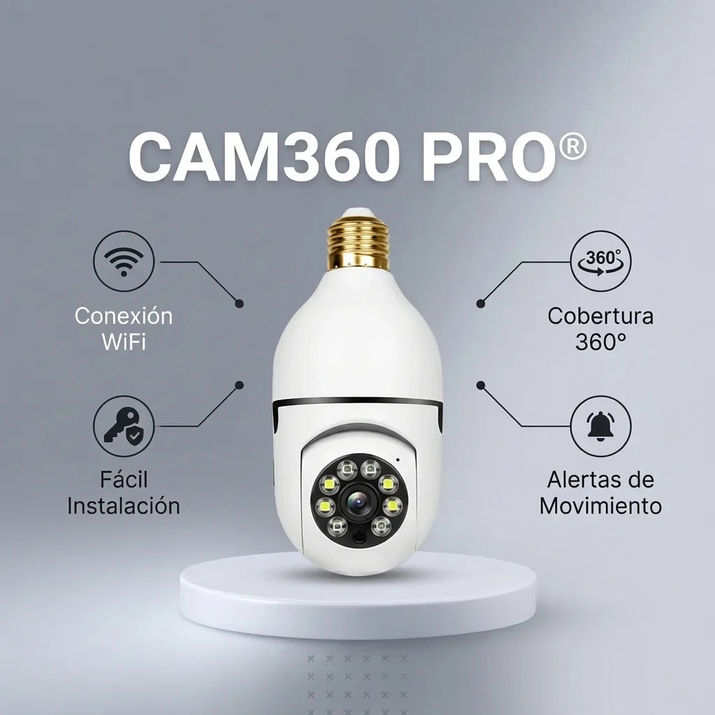 Cam360 Pro® - Camara Bombillo Robótica