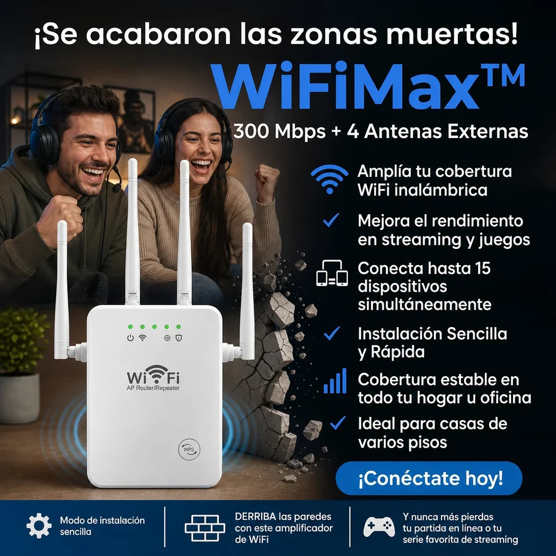 WiFiMax™ Amplificador de WiFi
