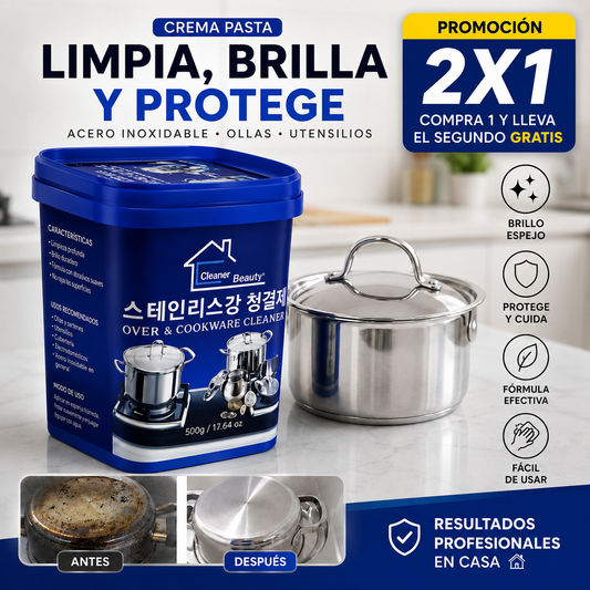 2X1 BrillaSteel™ – Removedor de Grasa y Manchas