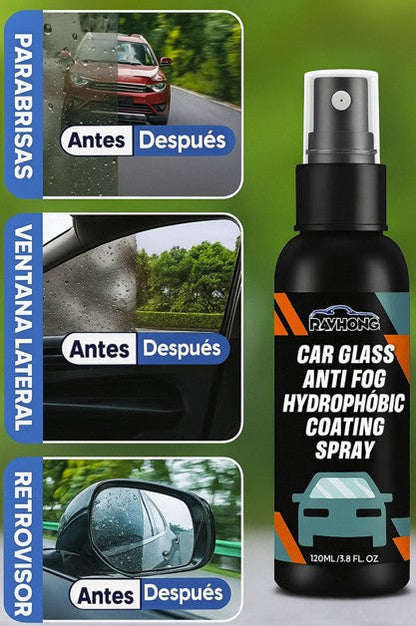 CarGlassAntiFog de Rayhong® - Spray Antiempañante 2X1